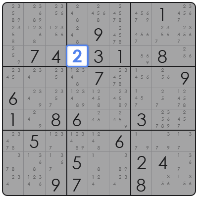 sudoku app with auto candidate mode